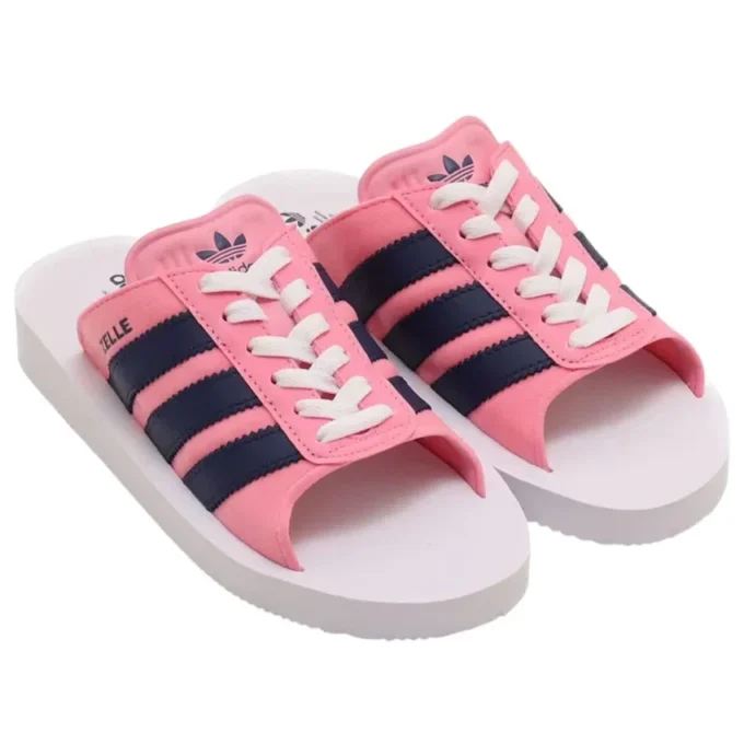 Adidas Gazelle Beach Slides “Pink Dark Blue”