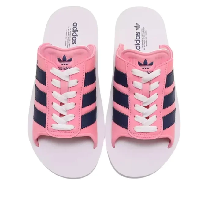 Adidas Gazelle Beach Slides “Pink Dark Blue”