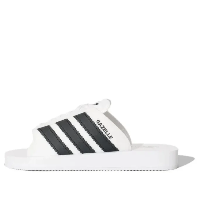 Adidas Gazelle Beach Slides “White Black”