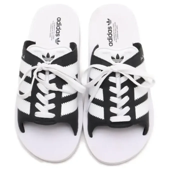 Adidas Gazelle Beach Slides “White Black”