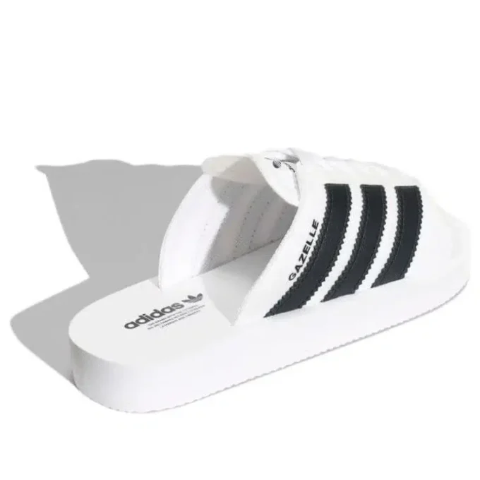 Adidas Gazelle Beach Slides “White Black”