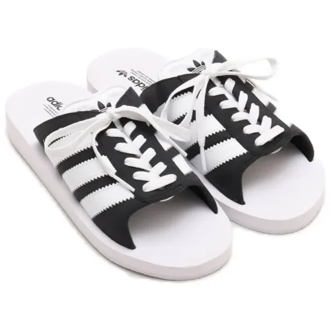 Adidas Gazelle Beach Slides “White Black”