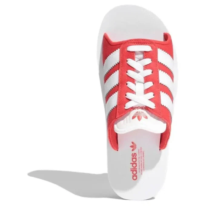 Adidas Gazelle Beach Slides “White Red”
