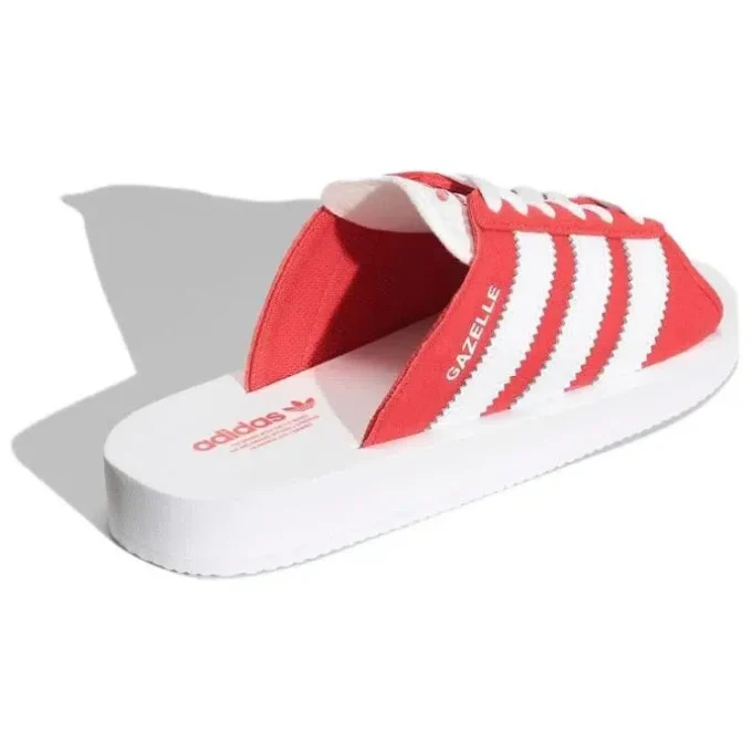 Adidas Gazelle Beach Slides “White Red”
