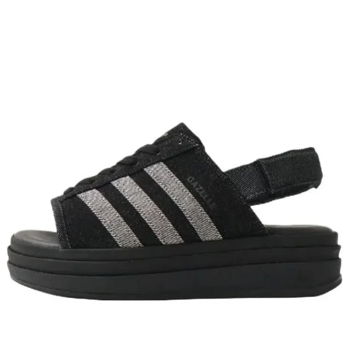 Adidas Gazelle Bold Sandals “Black Silver”