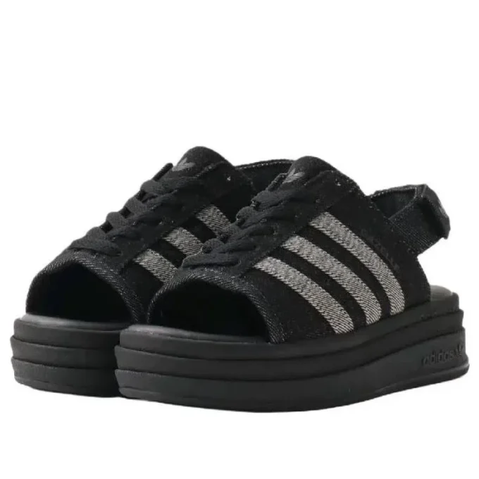 Adidas Gazelle Bold Sandals “Black Silver”