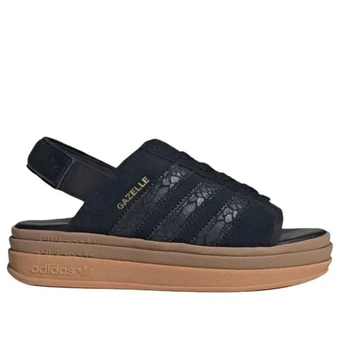Adidas Gazelle Bold Sandals “Core Black Snakeskin”