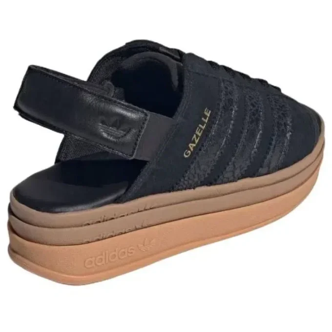 Adidas Gazelle Bold Sandals “Core Black Snakeskin”