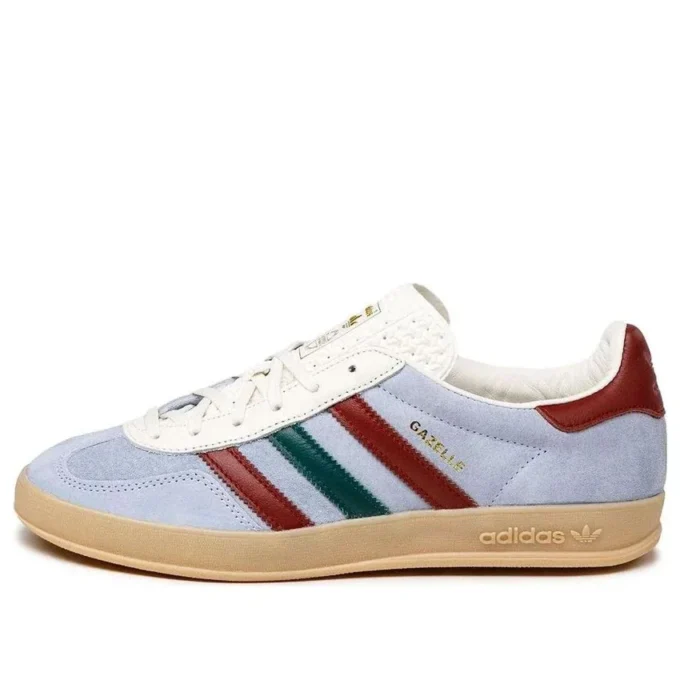 Adidas Gazelle Indoor Shoes “Blue Dawn Collegiate Burgundy”