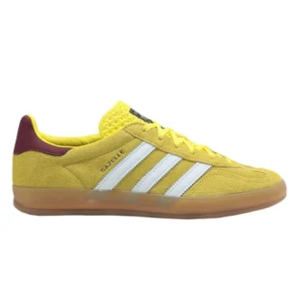 Adidas Gazelle Indoor Shoes “Bright Yellow Burgundy”