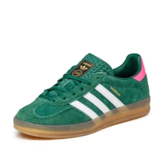 Adidas Gazelle Indoor Shoes “Collegiate Green Pink”