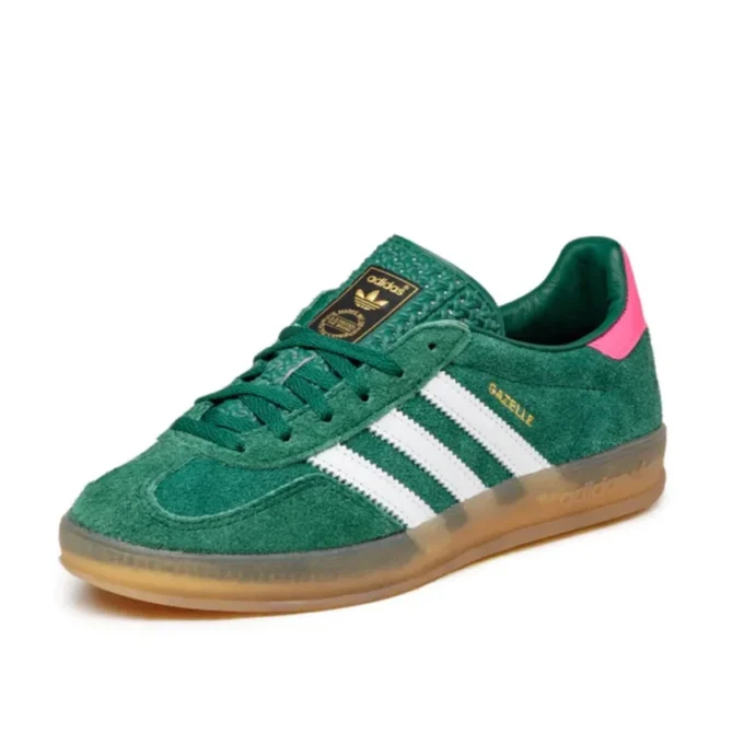 Adidas Gazelle Indoor Shoes “Collegiate Green Pink”