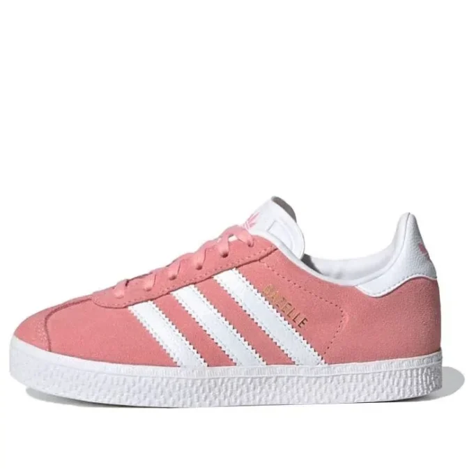 Adidas Gazelle J Shoes “Pink White Golden”
