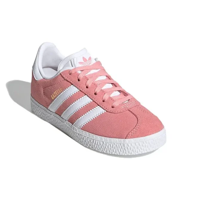 Adidas Gazelle J Shoes “Pink White Golden”