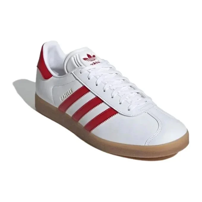 Adidas Gazelle Leather “White Red Gum”