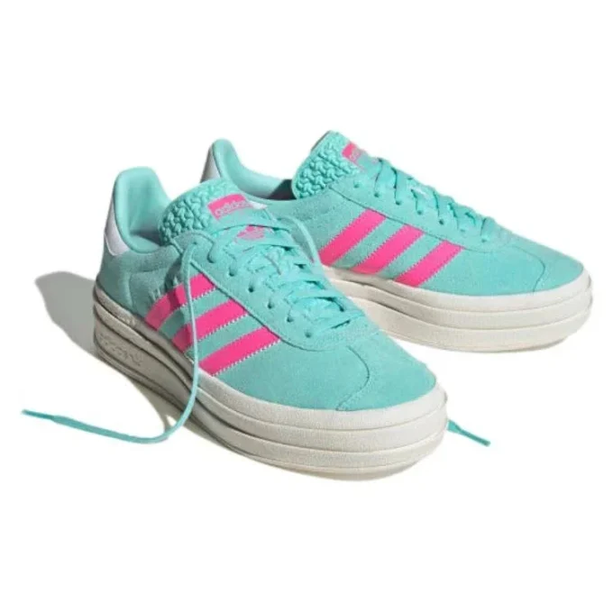 Adidas Gazelle Shoes “Flash Aqua Lucid Pink”