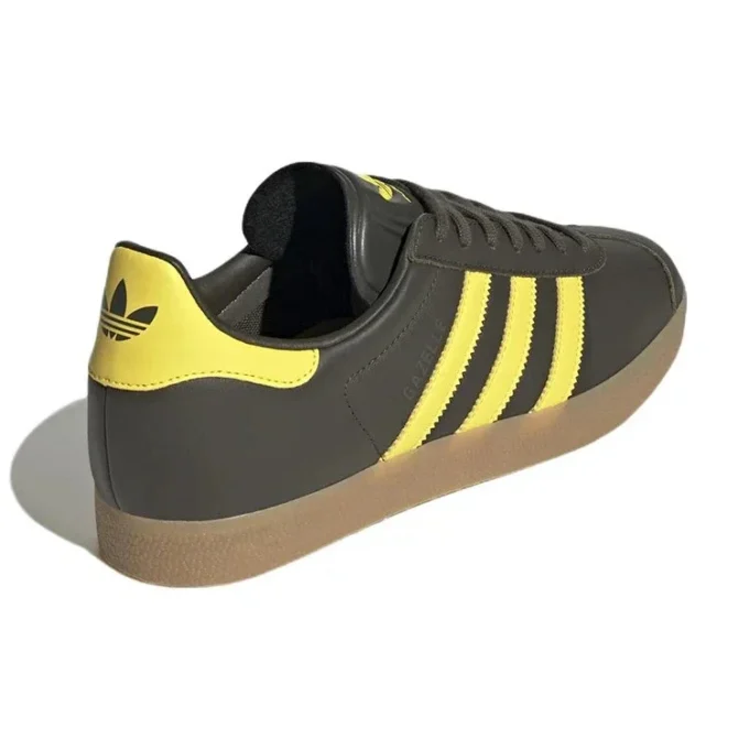 Adidas Gazelle Shoes “Shadow Olive Impact Yellow”