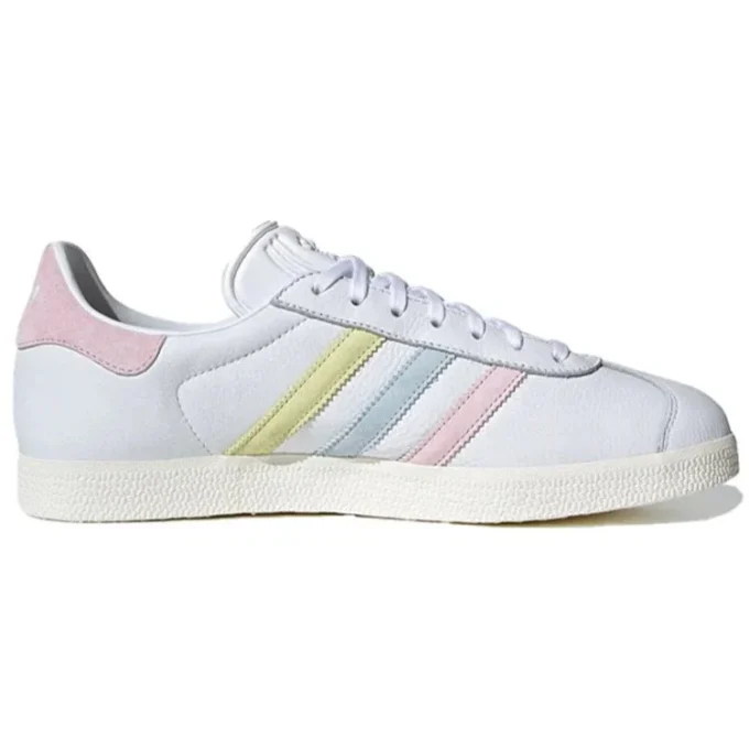Adidas Gazelle Shoes “White Yellow Blue Pink”