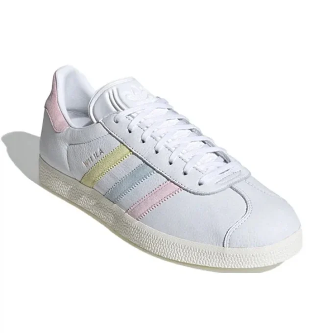 Adidas Gazelle Shoes “White Yellow Blue Pink”