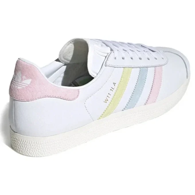 Adidas Gazelle Shoes “White Yellow Blue Pink”