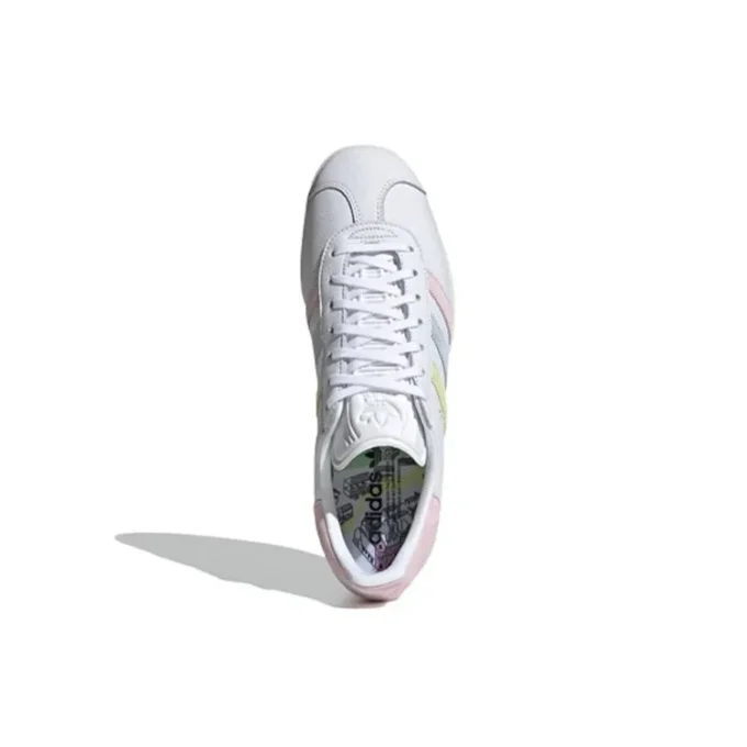 Adidas Gazelle Shoes “White Yellow Blue Pink”