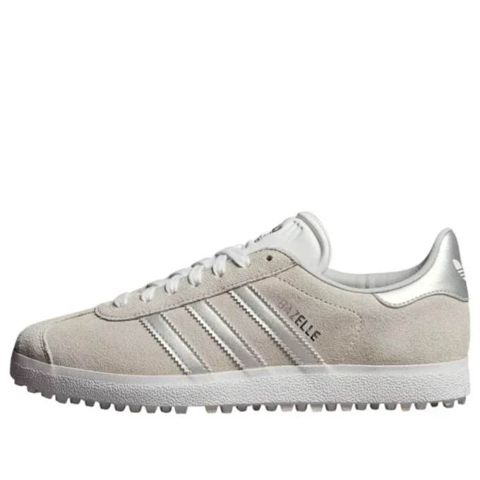 Adidas Gazelle Spikeless Golf “Crystal White Silver Metallic”