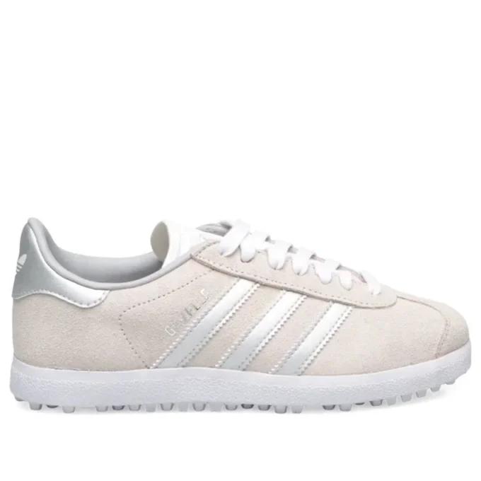 Adidas Gazelle Spikeless Golf “Crystal White Silver Metallic”