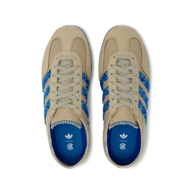 Adidas X Clot Gazelle “Linen Khaki Blue Bird”