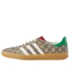 Adidas X Gucci Gazelle Gg Supreme Shoes “Beige Ebony Green”